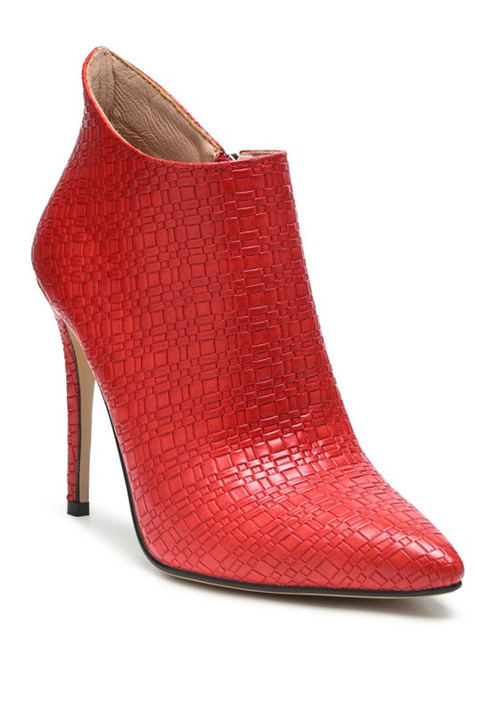 Lolita Woven Textured Ankle Boot