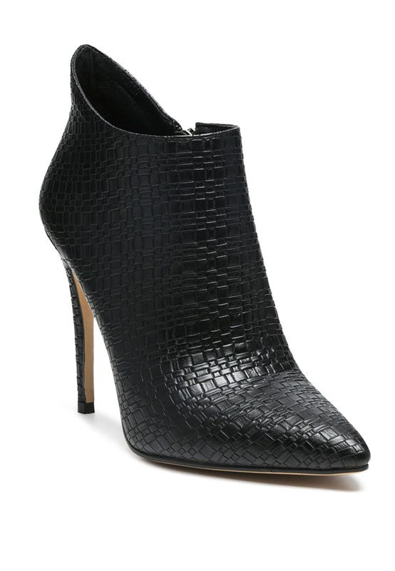 Lolita Woven Textured Ankle Boot