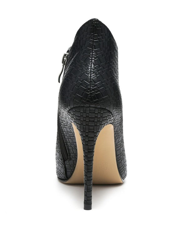 Lolita Woven Textured Ankle Boot