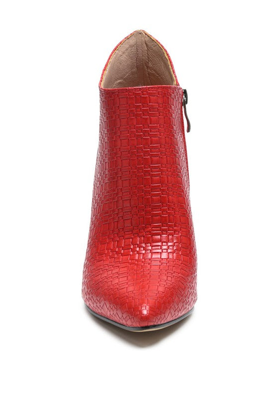 Lolita Woven Textured Ankle Boot