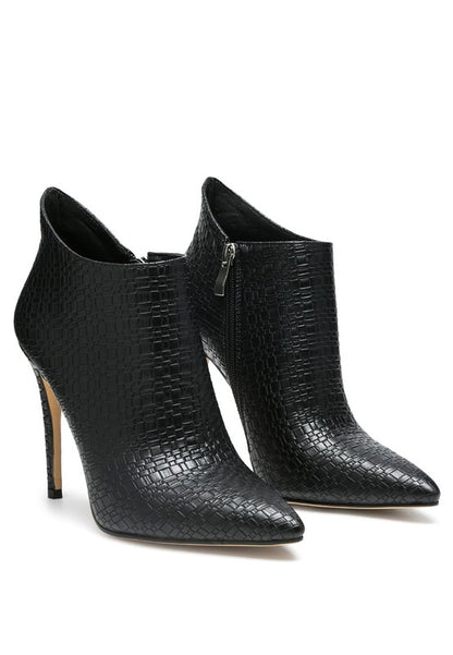 Lolita Woven Textured Ankle Boot