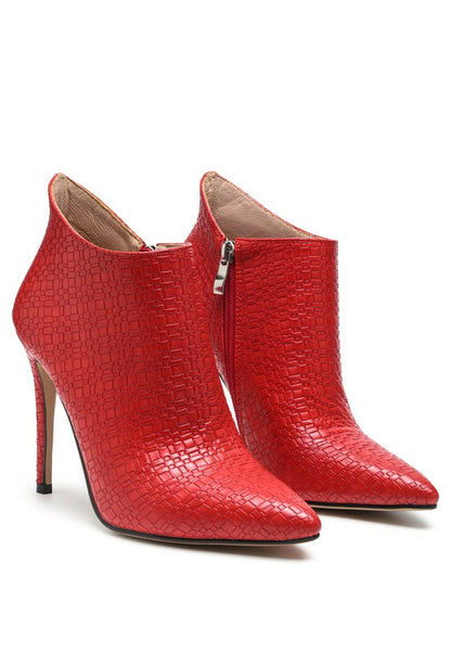 Lolita Woven Textured Ankle Boot