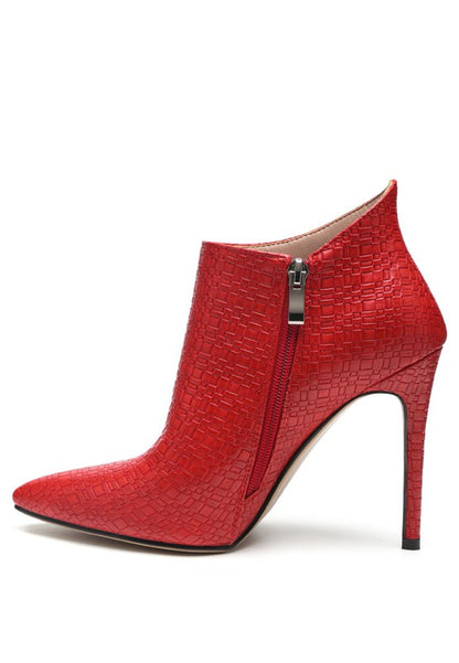 Lolita Woven Textured Ankle Boot