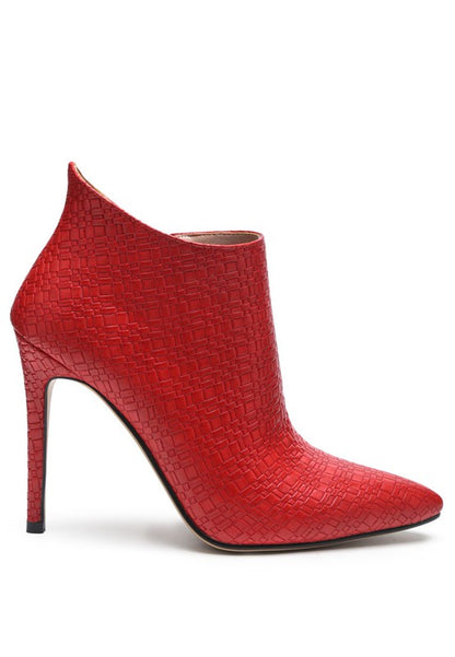 Lolita Woven Textured Ankle Boot