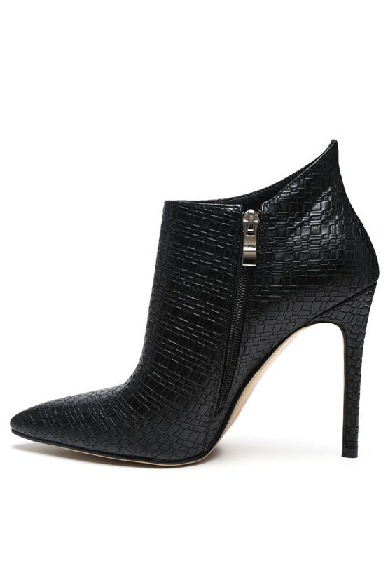 Lolita Woven Textured Ankle Boot