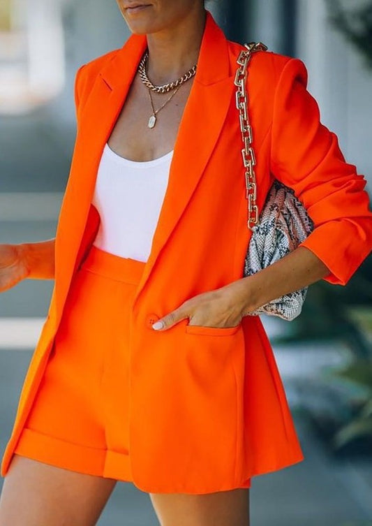 Vibrant Blazer and Shorts set