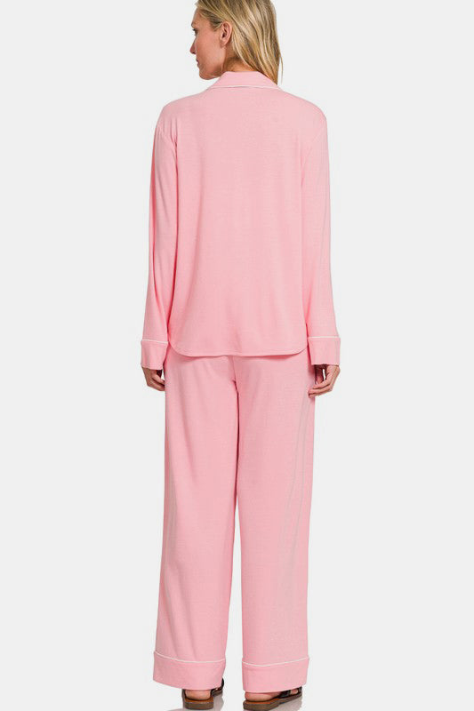 Zenana Dreamy Comfort Pink Pajamas