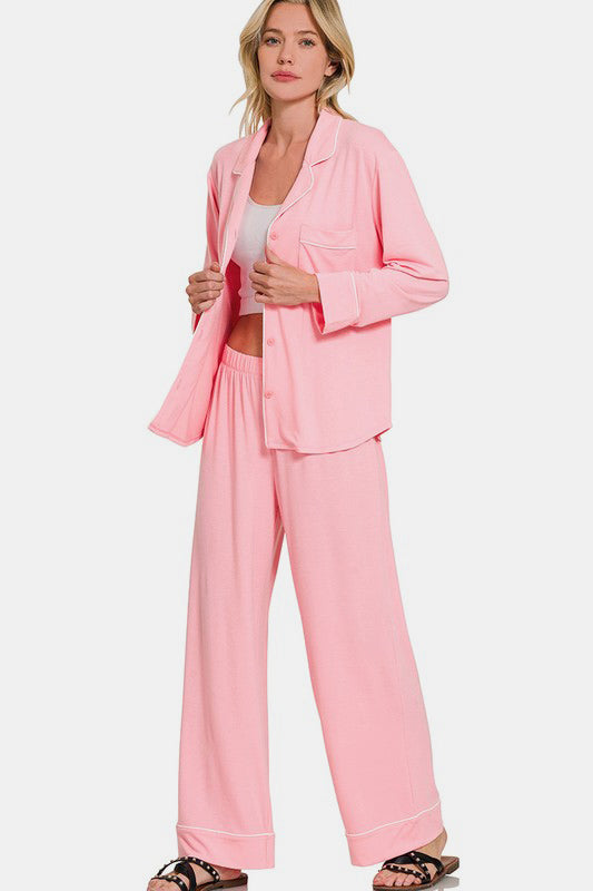 Zenana Dreamy Comfort Pink Pajamas