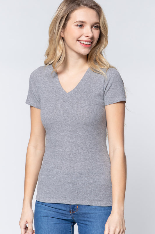 Short Sleeve V-Neck T-Shirt