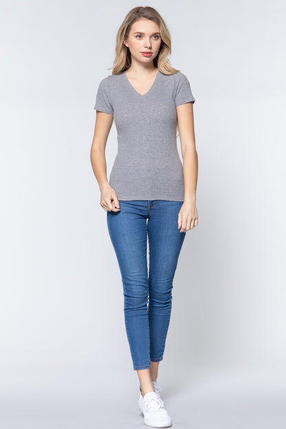 Short Sleeve V-Neck T-Shirt