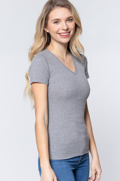 Short Sleeve V-Neck T-Shirt