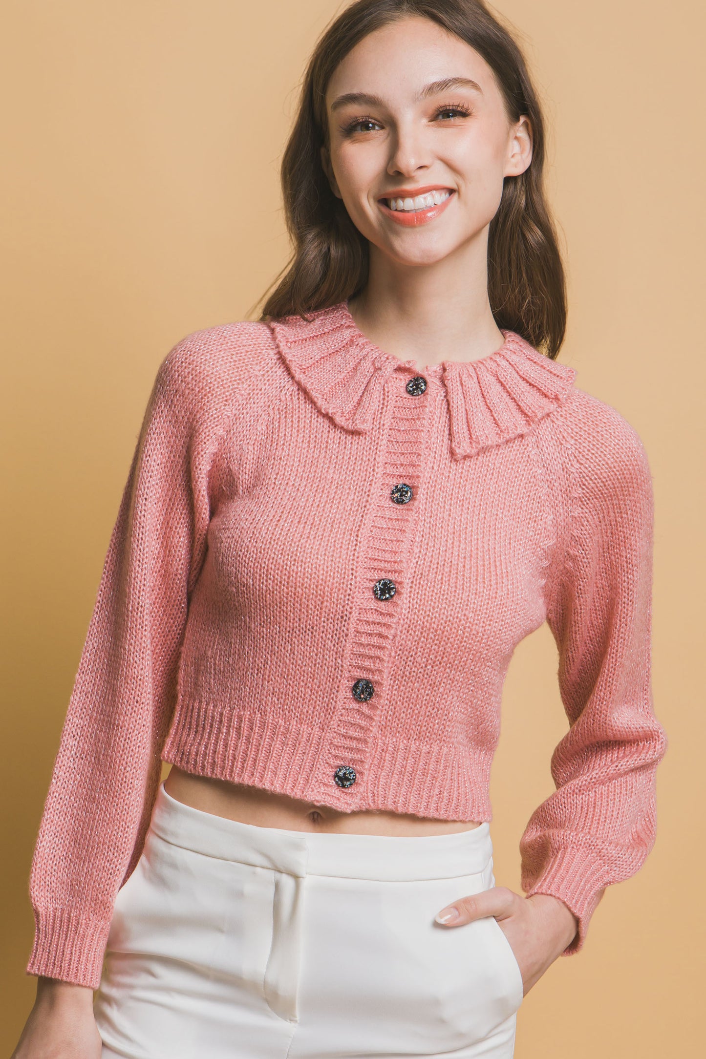 Cozy Short Collared Cardigan