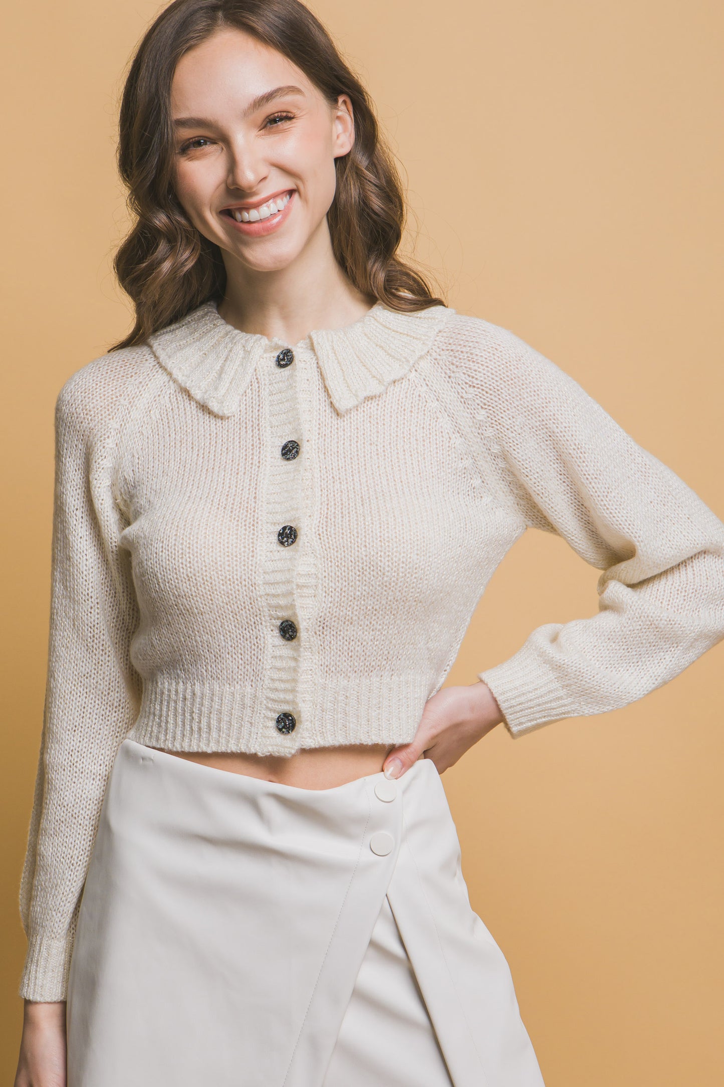 Cozy Short Collared Cardigan