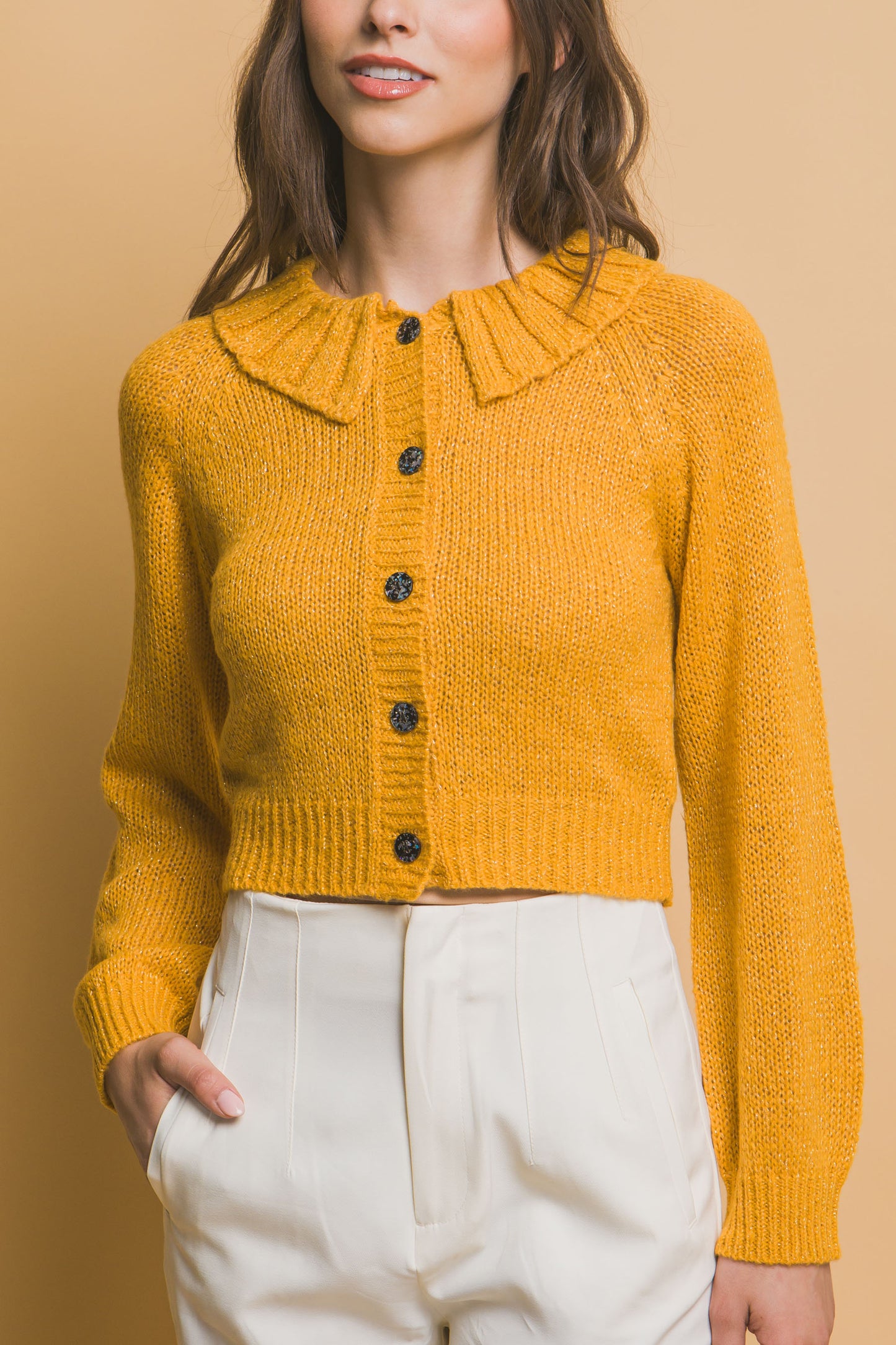 Cozy Short Collared Cardigan