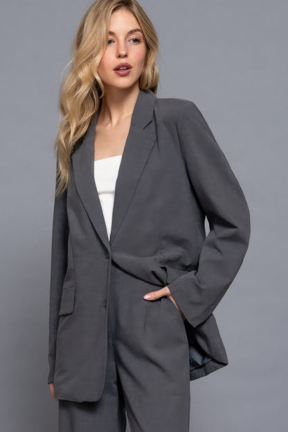 Notched Collar Blazer