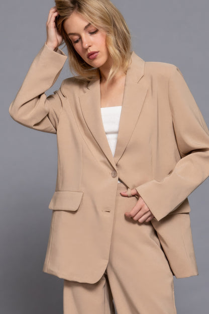 Notched Collar Blazer