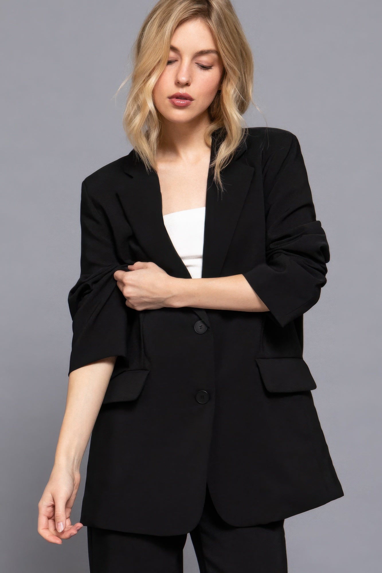 Notched Collar Blazer