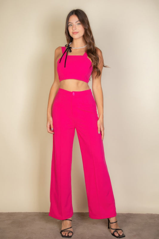 Effortless Tank Top & Wide Leg Pant Set