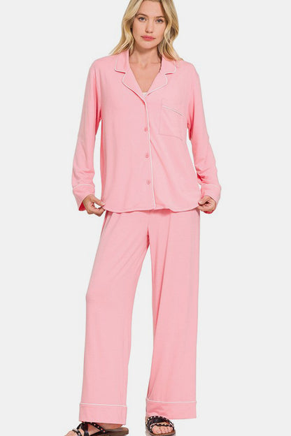 Zenana Dreamy Comfort Pink Pajamas